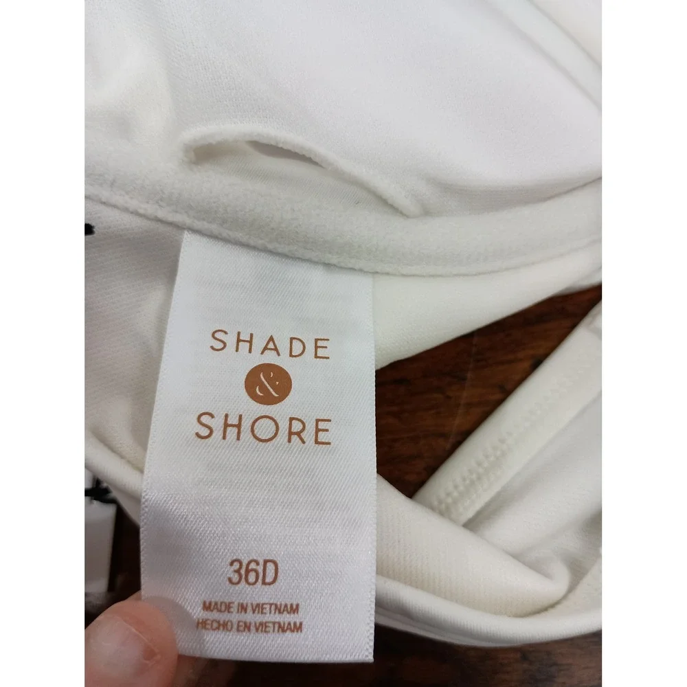 nwt Shade and shore 36D white‎ crochet beach bikini top vacation travel